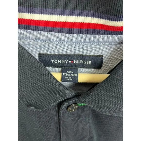 Tommy Hilfiger Navy Blue Long Sleeve Polo Plus Size 3XL Cotton Men’s - Picture 3 of 7